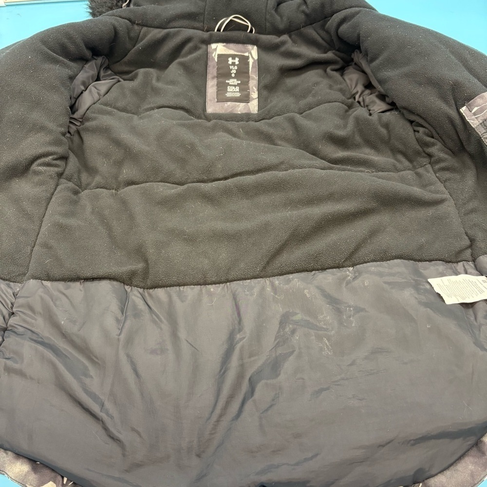 Under Armour Storm Kids Floral Camo Black and Gray Heavy Weight Jacket Size YLG - Picture 6 of 9